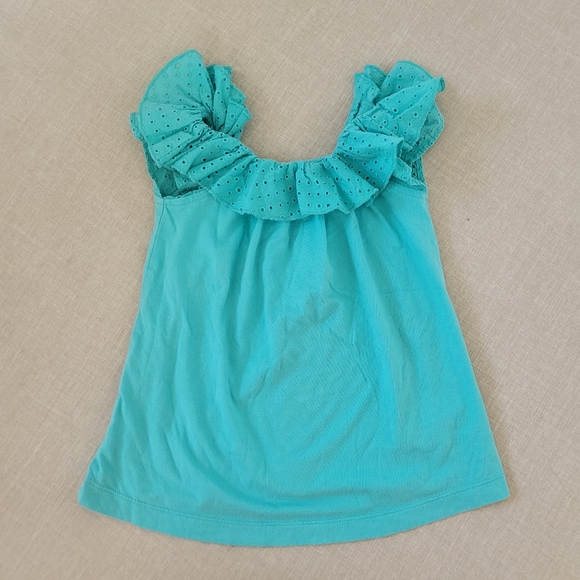 Gap Aqua Ruffle Top - Picture 2 of 5